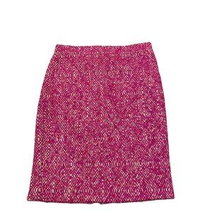 J Crew Skirt Pink Cream Wool Pencil Skirt Size 4